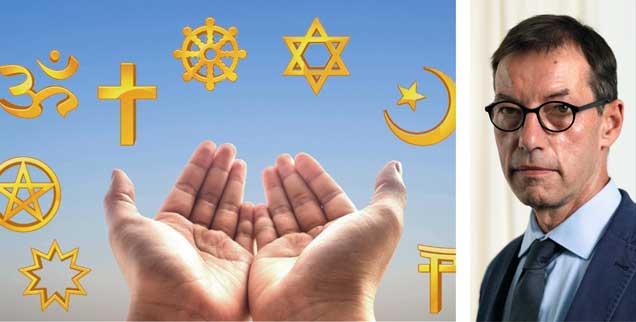 Viele Religionen, ein Religionskritiker: Jesus. Für den Theologen Thomas Ruster (rechts) ist der Mann aus Nazareth nicht der Gründer einer Religion. (Fotos: iStock/pop_jop, iStock/golfloi17; KNA) Viele Religionen, ein Religionskritiker: Jesus. Für den Theologen Thomas Ruster (rechts) ist der Mann aus Nazareth nicht der Gründer einer Religion. (Fotos: iStock/pop_jop, iStock/golfloi17; KNA)