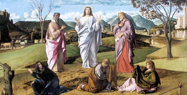 Giovanni Bellini, Verklärung Christi, um 1480. (Foto: Wikipedia/Romainbehar)
