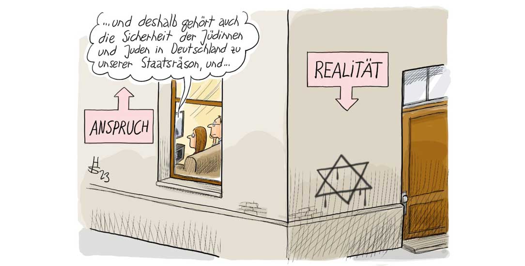 Rassismus und Antisemitismus? Bei uns doch nicht! (Zeichnung: Heiko Sakurai) Rassismus und Antisemitismus? Bei uns doch nicht! (Zeichnung: Heiko Sakurai)